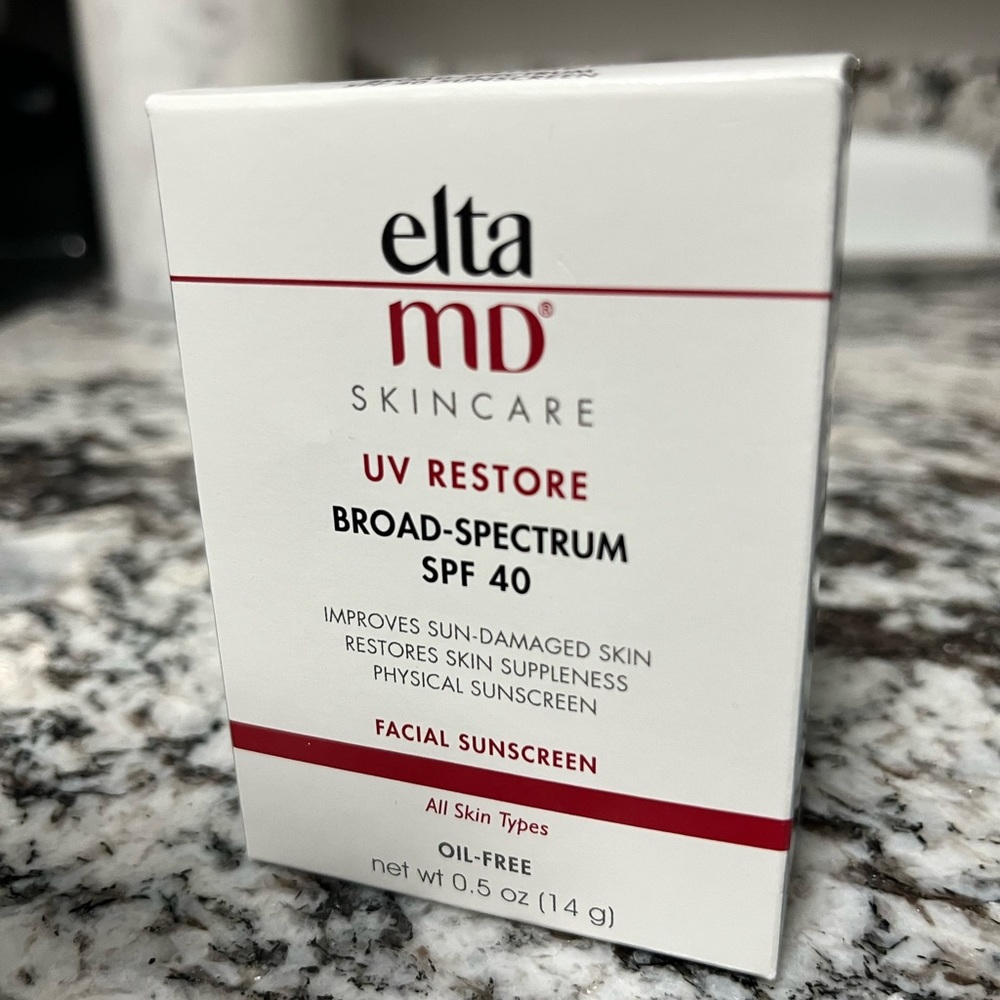 New in Box EltaMD UV Restore Sunscreen SPF 40 - Untinted - Deluxe Mini 0.5 oz